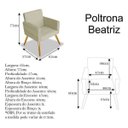 Ver imagem 5 de Kit 2 Poltrona Cadeira Beatriz Recepção Escritório Suede Bege - ADJ Decor