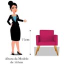 Ver imagem 3 de Poltrona Cadeira Beatriz Sala de Estar Recepção Escritório Corino Rosa Pink - ADJ Decor