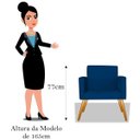 Ver imagem 4 de Kit 2 Poltrona Cadeira Beatriz Recepção Escritório Corino Azul Marinho - Adj Decor