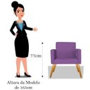 Ver imagem 3 de Poltrona Cadeira Beatriz Sala de Estar Recepção Escritório Corino Roxo - ADJ Decor