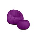 Ver imagem 2 de Kit Poltrona Decorativa C/ Puff Concha Veludo Roxo - Londrilar