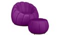 Ver imagem 2 de Kit Poltrona Decorativa C/ Puff Concha Veludo Roxo - Londrilar