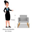 Ver imagem 4 de Kit 2 Poltrona Cadeira Beatriz Recepção Escritório Corino Cinza - Adj Decor