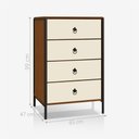 Ver imagem 2 de Gaveteiro Iron Vintage Preto Canela Off White