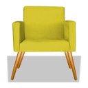 Ver imagem 3 de Kit 2 Poltrona Cadeira Beatriz Recepção Escritório Suede Amarelo - Adj Decor