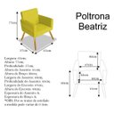 Ver imagem 5 de Kit 2 Poltrona Cadeira Beatriz Recepção Escritório Suede Amarelo - Adj Decor