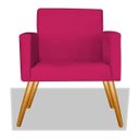 Ver imagem 2 de Poltrona Cadeira Beatriz Sala de Estar Recepção Escritório Suede Rosa Pink - ADJ Decor