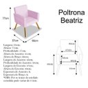 Ver imagem 4 de Kit 2 Poltrona Cadeira Beatriz Recepção Escritório Corino Rosa Bebê - ADJ Decor