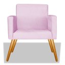 Ver imagem 2 de Kit 2 Poltrona Cadeira Beatriz Recepção Escritório Corino Rosa Bebê - ADJ Decor