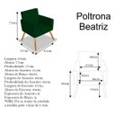 Ver imagem 5 de Kit 2 Poltrona Cadeira Beatriz Recepção Escritório Corino Verde Musgo - Adj Decor