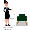 Ver imagem 4 de Kit 2 Poltrona Cadeira Beatriz Recepção Escritório Corino Verde Musgo - Adj Decor