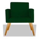 Ver imagem 3 de Kit 2 Poltrona Cadeira Beatriz Recepção Escritório Corino Verde Musgo - Adj Decor