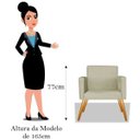 Ver imagem 4 de Kit 2 Poltrona Cadeira Beatriz Recepção Escritório Corino Bege - Adj Decor