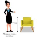 Ver imagem 4 de Kit 2 Poltrona Cadeira Beatriz Recepção Escritório Corino Amarelo - ADJ Decor