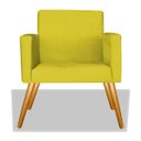 Ver imagem 3 de Kit 2 Poltrona Cadeira Beatriz Recepção Escritório Corino Amarelo - ADJ Decor