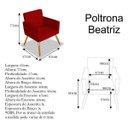 Ver imagem 5 de Kit 2 Poltrona Cadeira Beatriz Recepção Escritório Suede Vermelho - Adj Decor