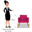 Ver imagem 4 de Kit 2 Poltrona Cadeira Beatriz Recepção Escritório Suede Rosa Pink - Adj Decor
