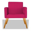 Ver imagem 3 de Kit 2 Poltrona Cadeira Beatriz Recepção Escritório Suede Rosa Pink - Adj Decor