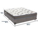 Ver imagem 3 de Cama Box Cinza e Colchão Light Espuma D33 Casal Ortobom