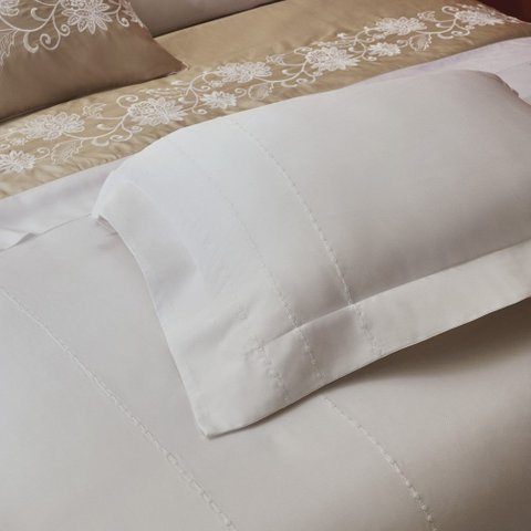 Jogo de Cama 4 Peças Altenburg Haus 300 Fios Bambu Caminhos Branco