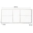Ver imagem 2 de Cabeceira Painel Casal 140 Cm Poliana Suede Bege Claro