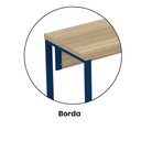 Ver mais imagens de Mesa Escritório1200x600x750mm M1200pe40tub Noce Naturalle-azul Delrei