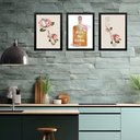 Ver imagem 2 de Kit 3 Quadros Cozinha Vintage- Bless This Kitchen 45x34cm:moldura Branca