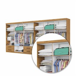 Closet Casal Duplo Lu 12 Portas 8 Gavetas - 6