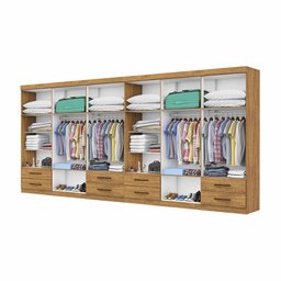 Closet Casal Duplo Lu 12 Portas 8 Gavetas - 2