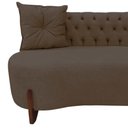 Ver imagem 5 de Sofá 2 Lugares Orgânico Curvo Tókio 150cm Veludo Marrom