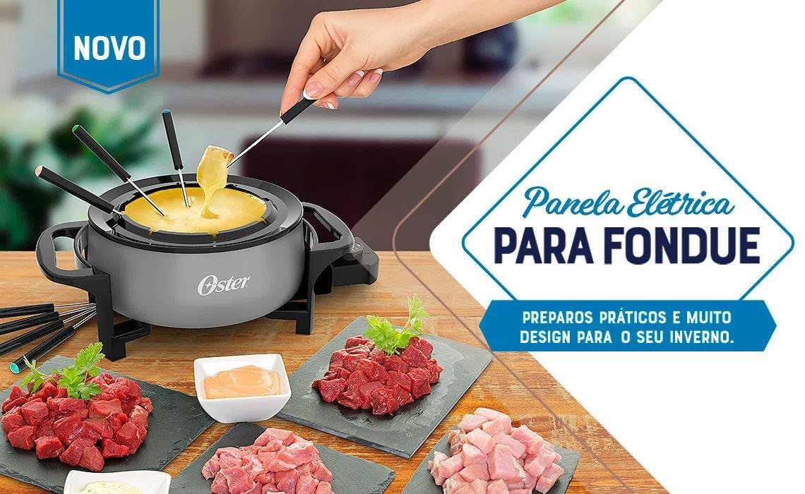 Panela Elétrica para Fondue Cinza - Ofnd100 - Oster - 11