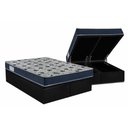 Ver imagem 1 de Cama Box Baú Queen: Colchão Anatômico Ortobom D28 Iso 60 Super Firme + Base Crc Courano Black (