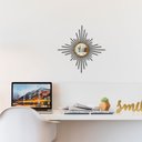 Ver imagem 3 de Espelho decorativo de parede redondo com moldura pequeno Mini Supernova Preto