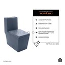 Ver imagem 2 de Vaso sanitário Monobloco Topázio Pingoo.casa - Cinza