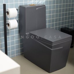 Vaso sanitário Monobloco Topázio Pingoo.casa - Cinza - 5