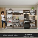 Ver imagem 6 de Armário de Cozinha Completa 293cm Rustic/Cinza Emilly Madesa 02