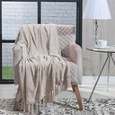 Ver imagem 1 de Manta P/ Sofá - Boras Chenille - 2 Lugares - 1,70m X 1,25m - Marfim - Niazitex Dohler