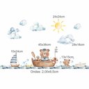 Ver imagem 1 de Adesivo de Parede Marinheiro Viajante Adesivos Primeiro Quarto