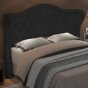 Ver imagem 1 de Cabeceira Cama Box Queen 160 cm P05 Lisboa Bouclê Preto - Lyam Decor