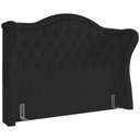 Ver imagem 2 de Cabeceira Cama Box Queen 160 cm P05 Lisboa Bouclê Preto - Lyam Decor