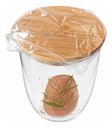 Ver imagem 6 de Kit 2 Potes de Vidro Nadir 750ml com Tampa de Bambu Decorado