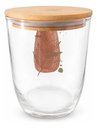 Ver imagem 5 de Kit 2 Potes de Vidro Nadir 750ml com Tampa de Bambu Decorado