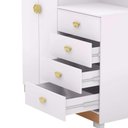 Ver imagem 3 de Guarda-roupa com Cômoda Embutida 2 Portas 4 Gavetas Cristal - Branco Camarim - Vila Rica