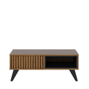 Ver imagem 2 de Mesa de Centro Jeri com Nicho Interno Noce Milano/ Preto Fosco - Colibri
