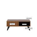 Ver imagem 3 de Mesa de Centro Jeri com Nicho Interno Noce Milano/ Preto Fosco - Colibri