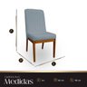 Cadeira Auri para Sala de Jantar Cozinha Madeira Maciça Veludo Cinza Grafite - 6
