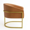 Ver imagem 6 de Poltrona Sala Decorativa Kit 2 Arielle Industrial Dourado Sintético Pu D03 - D’Rossi