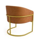 Ver imagem 7 de Poltrona Sala Decorativa Kit 2 Arielle Industrial Dourado Sintético Pu D03 - D’Rossi