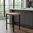 Ver imagem 7 de Banquinho Estilo Industrial Modelo Luxo com Assento Estofado Preto