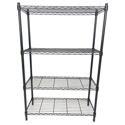 Estante de Aço Super Forte Vghome 4 Prateleiras Reguláveis Preta